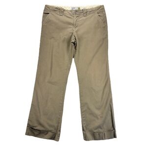 Vintage Old Navy Chino Pants Womens 8 Short Khaki Stretch Low Waist Preppy Y2K